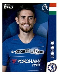 Sticker Jorginho - Premier League Inglese 2018-2019 n. 81 - Topps