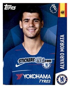 Sticker Alvaro Morata - Premier League Inglese 2018-2019 - Topps