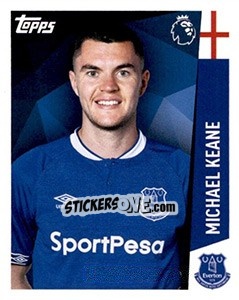 Figurina Michael Keane - Premier League Inglese 2018-2019 - Topps