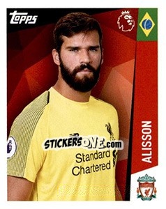 Sticker Alisson - Premier League Inglese 2018-2019 n. 189 - Topps