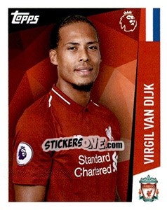 Sticker Virgil van Dijk - Premier League Inglese 2018-2019 n. 190 - Topps