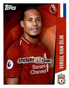 Sticker Virgil van Dijk - Premier League Inglese 2018-2019 - Topps