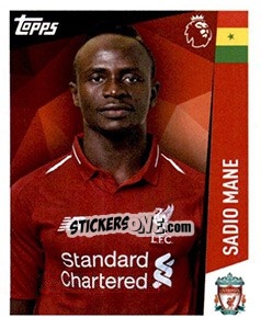 Sticker Sadio Mane - Premier League Inglese 2018-2019 n. 196 - Topps