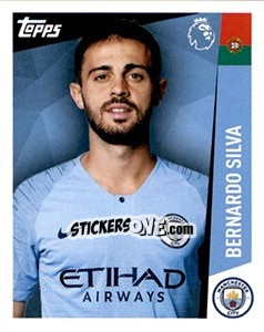 Figurina Bernardo Silva - Premier League Inglese 2018-2019 - Topps