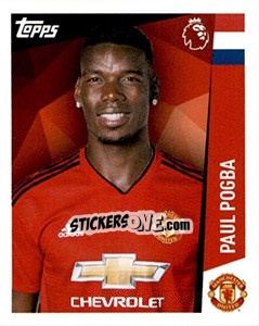 Sticker Paul Pogba - Premier League Inglese 2018-2019 n. 222 - Topps