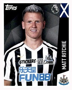 Sticker Matt Ritchie - Premier League Inglese 2018-2019 n. 237 - Topps