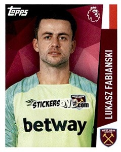 Figurina Lukasz Fabianski - Premier League Inglese 2018-2019 - Topps