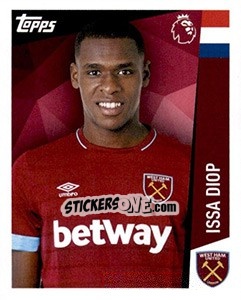 Figurina Issa Diop - Premier League Inglese 2018-2019 n. 289 - Topps