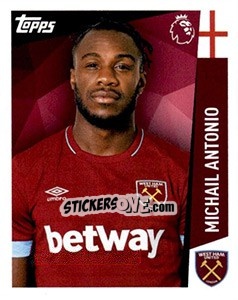 Figurina Michail Antonio - Premier League Inglese 2018-2019 - Topps