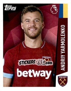 Sticker Andriy Yarmolenko - Premier League Inglese 2018-2019 n. 295 - Topps