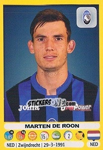 Figurina Marten De Roon - Calciatori 2018-2019 - Panini