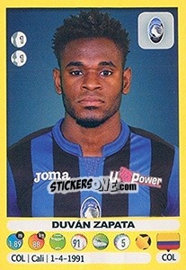 Figurina Duván Zapata - Calciatori 2018-2019 - Panini
