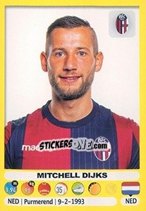 Sticker Mitchell Dijks - Calciatori 2018-2019 n. 39 - Panini