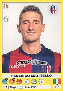 Cromo Federico Mattiello - Calciatori 2018-2019 - Panini