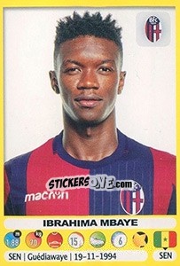 Sticker Ibrahima Mbaye - Calciatori 2018-2019 n. 44 - Panini