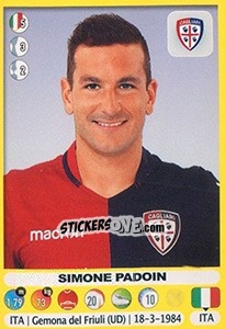 Sticker Simone Padoin - Calciatori 2018-2019 n. 73 - Panini