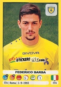 Figurina Federico Barba - Calciatori 2018-2019 - Panini