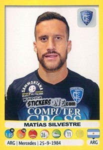 Sticker Matías Silvestre - Calciatori 2018-2019 n. 122 - Panini