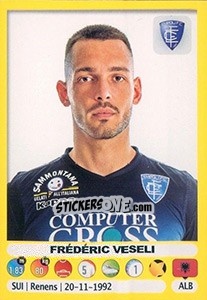 Sticker Frédéric Veseli - Calciatori 2018-2019 n. 127 - Panini