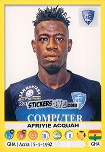 Cromo Afriyie Acquah - Calciatori 2018-2019 - Panini