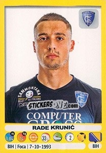 Sticker Rade Krunic - Calciatori 2018-2019 n. 134 - Panini