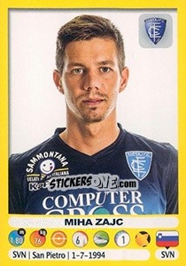 Figurina Miha Zajc - Calciatori 2018-2019 - Panini