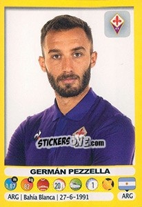 Cromo Germán Pezzella - Calciatori 2018-2019 - Panini