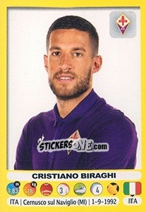 Sticker Cristiano Biraghi - Calciatori 2018-2019 - Panini