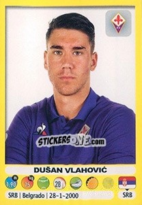 Sticker Dušan Vlahovic - Calciatori 2018-2019 n. 165 - Panini