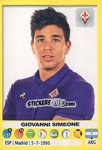 Sticker Giovanni Simeone - Calciatori 2018-2019 - Panini
