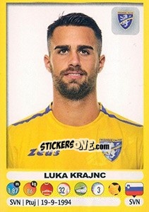 Sticker Luka Krajnc - Calciatori 2018-2019 n. 183 - Panini