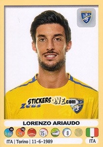 Cromo Lorenzo Ariaudo - Calciatori 2018-2019 - Panini