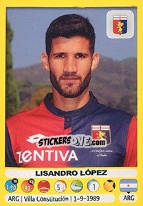 Sticker Lisandro López - Calciatori 2018-2019 n. 207 - Panini