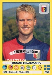 Figurina Oscar Hiljemark - Calciatori 2018-2019 - Panini