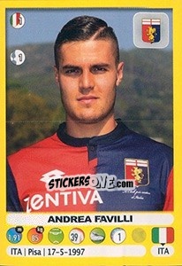 Sticker Andrea Favilli - Calciatori 2018-2019 - Panini