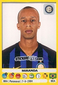 Sticker Miranda - Calciatori 2018-2019 n. 233 - Panini