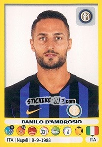 Sticker Danilo D'Ambrosio - Calciatori 2018-2019 n. 236 - Panini
