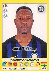 Sticker Kwadwo Asamoah - Calciatori 2018-2019 n. 240 - Panini
