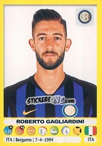 Figurina Roberto Gagliardini - Calciatori 2018-2019 - Panini