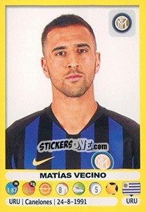 Cromo Matías Vecino - Calciatori 2018-2019 - Panini
