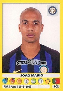 Sticker João Mário - Calciatori 2018-2019 - Panini