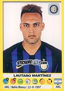 Figurina Lautaro Martínez - Calciatori 2018-2019 - Panini