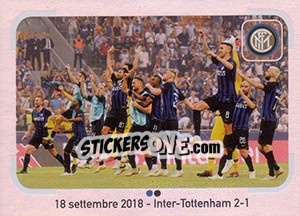 Figurina Inter (Inter-Tottenham 2-1) - Calciatori 2018-2019 - Panini