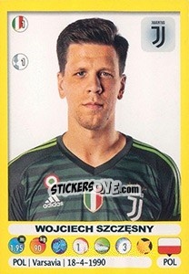 Sticker Wojciech Szczęsny - Calciatori 2018-2019 - Panini