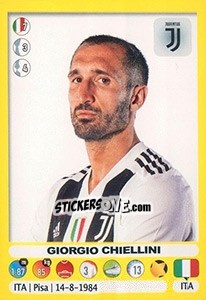 Sticker Giorgio Chiellini - Calciatori 2018-2019 n. 259 - Panini