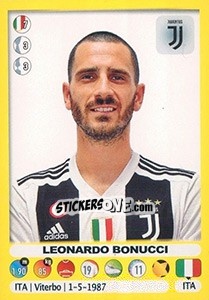 Sticker Leonardo Bonucci - Calciatori 2018-2019 n. 261 - Panini
