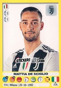 Sticker Mattia De Sciglio - Calciatori 2018-2019 n. 267 - Panini