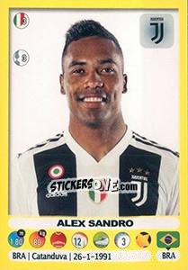 Figurina Alex Sandro - Calciatori 2018-2019 - Panini