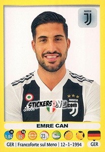 Figurina Emre Can - Calciatori 2018-2019 - Panini