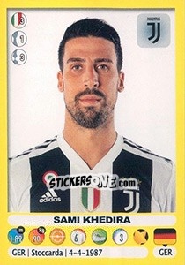 Sticker Sami Khedira - Calciatori 2018-2019 n. 272 - Panini